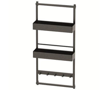 Tanova Vauth Sagel Gate Rack Hanging Storage - Depot 2,3 & Gate Flex Hanging Storage Free 2, Hook 3, Cook 3- Essentio Style - White, Lava Grey