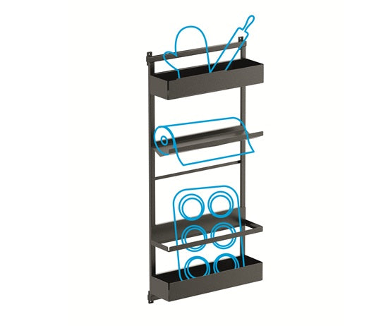 Tanova Vauth Sagel Gate Rack Hanging Storage - Depot 2,3 & Gate Flex Hanging Storage Free 2, Hook 3, Cook 3- Essentio Style - White, Lava Grey