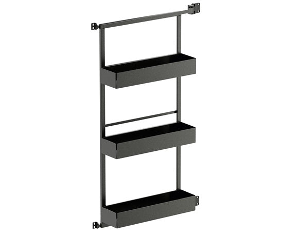 Tanova Vauth Sagel Gate Rack Plus Hanging Storage with Side Bearing & Gate Rack Plus Flex Hanging Storage with Side Bearing - Essentio Style - White and Lava Grey