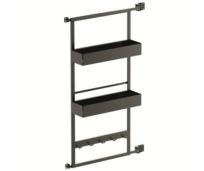 Tanova Vauth Sagel Gate Rack Plus Hanging Storage with Side Bearing & Gate Rack Plus Flex Hanging Storage with Side Bearing - Essentio Style - White and Lava Grey