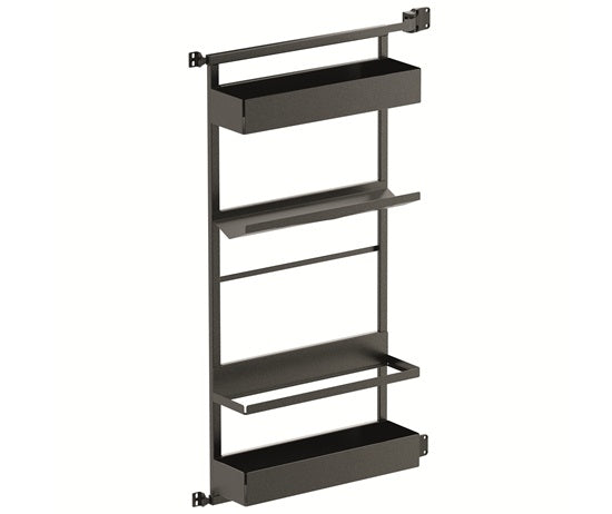 Tanova Vauth Sagel Gate Rack Plus Hanging Storage with Side Bearing & Gate Rack Plus Flex Hanging Storage with Side Bearing - Essentio Style - White and Lava Grey