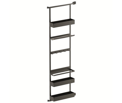 Tanova Vauth Sagel Gate Rack Plus Hanging Storage with Side Bearing & Gate Rack Plus Flex Hanging Storage with Side Bearing - Essentio Style - White and Lava Grey