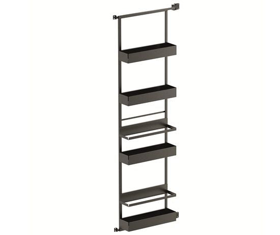 Tanova Vauth Sagel Gate Rack Plus Hanging Storage with Side Bearing & Gate Rack Plus Flex Hanging Storage with Side Bearing - Essentio Style - White and Lava Grey