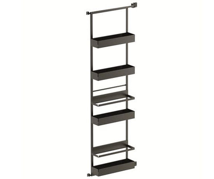 Tanova Vauth Sagel Gate Rack Plus Hanging Storage with Side Bearing & Gate Rack Plus Flex Hanging Storage with Side Bearing - Essentio Style - White and Lava Grey