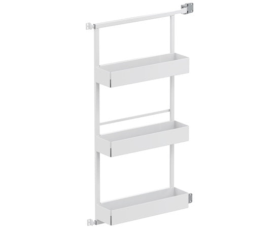 Tanova Vauth Sagel Gate Rack Plus Hanging Storage with Side Bearing & Gate Rack Plus Flex Hanging Storage with Side Bearing - Essentio Style - White and Lava Grey