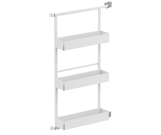 Tanova Vauth Sagel Gate Rack Plus Hanging Storage with Side Bearing & Gate Rack Plus Flex Hanging Storage with Side Bearing - Essentio Style - White and Lava Grey
