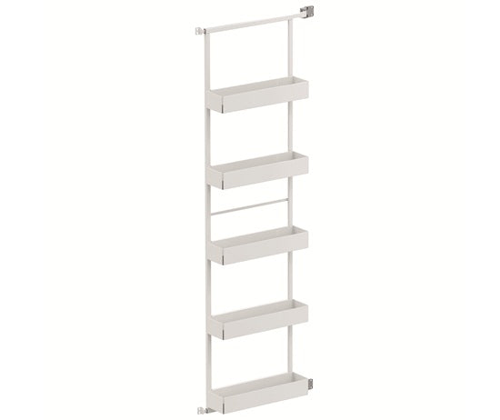 Tanova Vauth Sagel Gate Rack Plus Hanging Storage with Side Bearing & Gate Rack Plus Flex Hanging Storage with Side Bearing - Essentio Style - White and Lava Grey