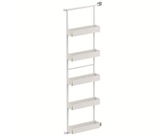 Tanova Vauth Sagel Gate Rack Plus Hanging Storage with Side Bearing & Gate Rack Plus Flex Hanging Storage with Side Bearing - Essentio Style - White and Lava Grey