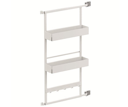 Tanova Vauth Sagel Gate Rack Plus Hanging Storage with Side Bearing & Gate Rack Plus Flex Hanging Storage with Side Bearing - Essentio Style - White and Lava Grey