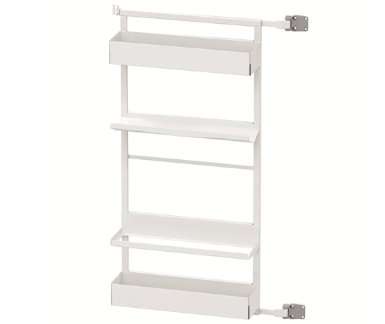 Tanova Vauth Sagel Gate Rack Plus Hanging Storage with Side Bearing & Gate Rack Plus Flex Hanging Storage with Side Bearing - Essentio Style - White and Lava Grey