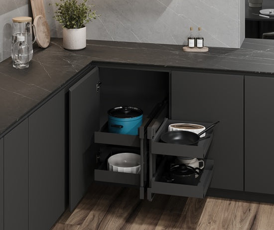 Tanova Vauth Sagel COR Flex- Essentio Style - 900mm Cabinet -  4 Baskets - Lava Grey