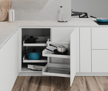 Tanova Vauth Sagel COR Fold - Essentio Style - 800mm & 900mm Cabinet - Left Hand and Right Hand - 4 Baskets -  White, Lava Grey