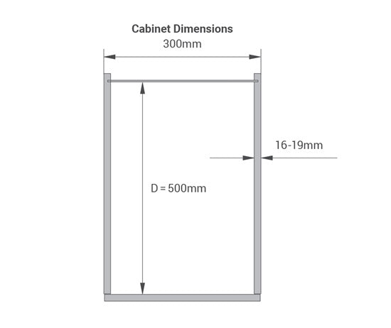 Tanova Vauth Sagel VS SUB  Larder Flex Cook,Clean,Spice - Cooking Ingredient, Cleaning Supply & Equipment Pull Out - Essentio  Style - Cabinet 300mm -White and Lava Grey