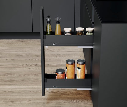 Tanova Vauth Sagel VS SUB Rack Under Bench Pull Out - Essentio Style - Cabinet 150mm,200mm and 300mm- 2 Baskets - White and Lava Grey