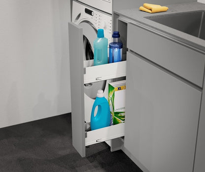 Tanova Vauth Sagel VS SUB Rack Under Bench Pull Out - Essentio Style - Cabinet 150mm,200mm and 300mm- 2 Baskets - White and Lava Grey