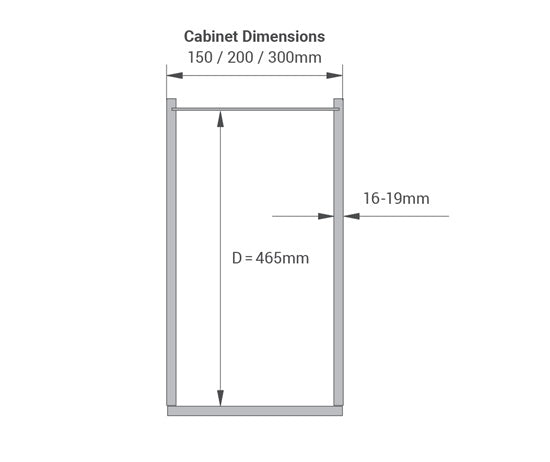 Tanova Vauth Sagel VS SUB Rack Under Bench Pull Out - Essentio Style - Cabinet 150mm,200mm and 300mm- 2 Baskets - White and Lava Grey