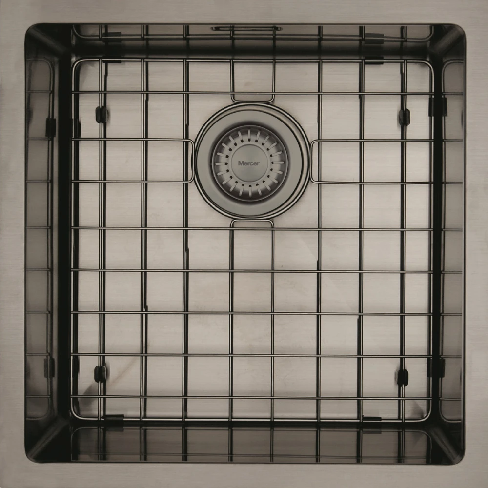 MERCER AURORA SINGLE BOWL WITH MATCHING GRID IN 4 COLOURS - GUN METAL, BRASS, COPPER, BLACK