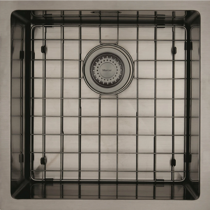 MERCER AURORA SINGLE BOWL WITH MATCHING GRID IN 4 COLOURS - GUN METAL, BRASS, COPPER, BLACK