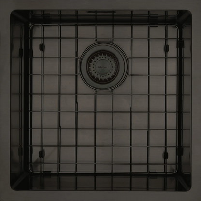 MERCER AURORA SINGLE BOWL WITH MATCHING GRID IN 4 COLOURS - GUN METAL, BRASS, COPPER, BLACK