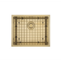 MERCER AURORA SINGLE BOWL WITH MATCHING GRID IN 4 COLOURS - GUN METAL, BRASS, COPPER, BLACK.