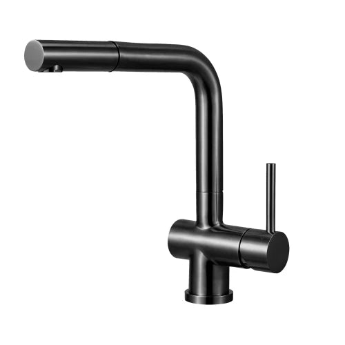 MERCER AM043 OSLO L SHAPE PULLOUT MIXER GUNMETAL PVD