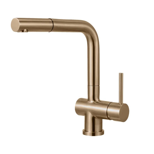 MERCER AM045 OSLO L SHAPE PULLOUT MIXER COPPER PVD