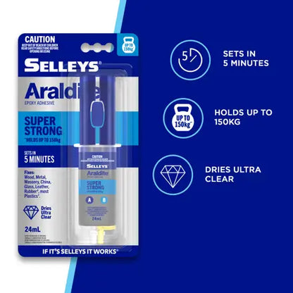 Selleys Araldite Super Strong Epoxy Adhesive - 8mm, 24mm, 36mm- Priced per unit