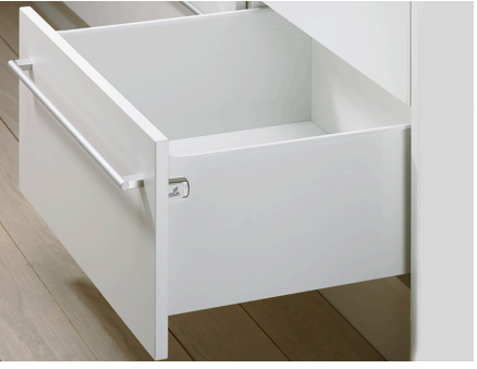 Hettich Germany  MultiTech Drawer Set, System, Height 214mm- White With 2 Front Connectors, Length Available in 5 Sizes