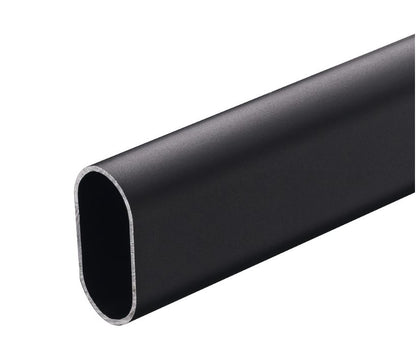 Lohala OVAL WARDROBE RAIL Chrome, Anodised Aluminum, Matt Black, matt Nickel  LENGTH : 3MTR ,HEIGHT : 30mm ,WIDTH : 15mm