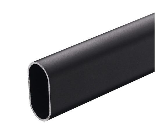 Lohala OVAL WARDROBE RAIL Chrome, Anodised Aluminum, Matt Black, matt Nickel  LENGTH : 3MTR ,HEIGHT : 30mm ,WIDTH : 15mm