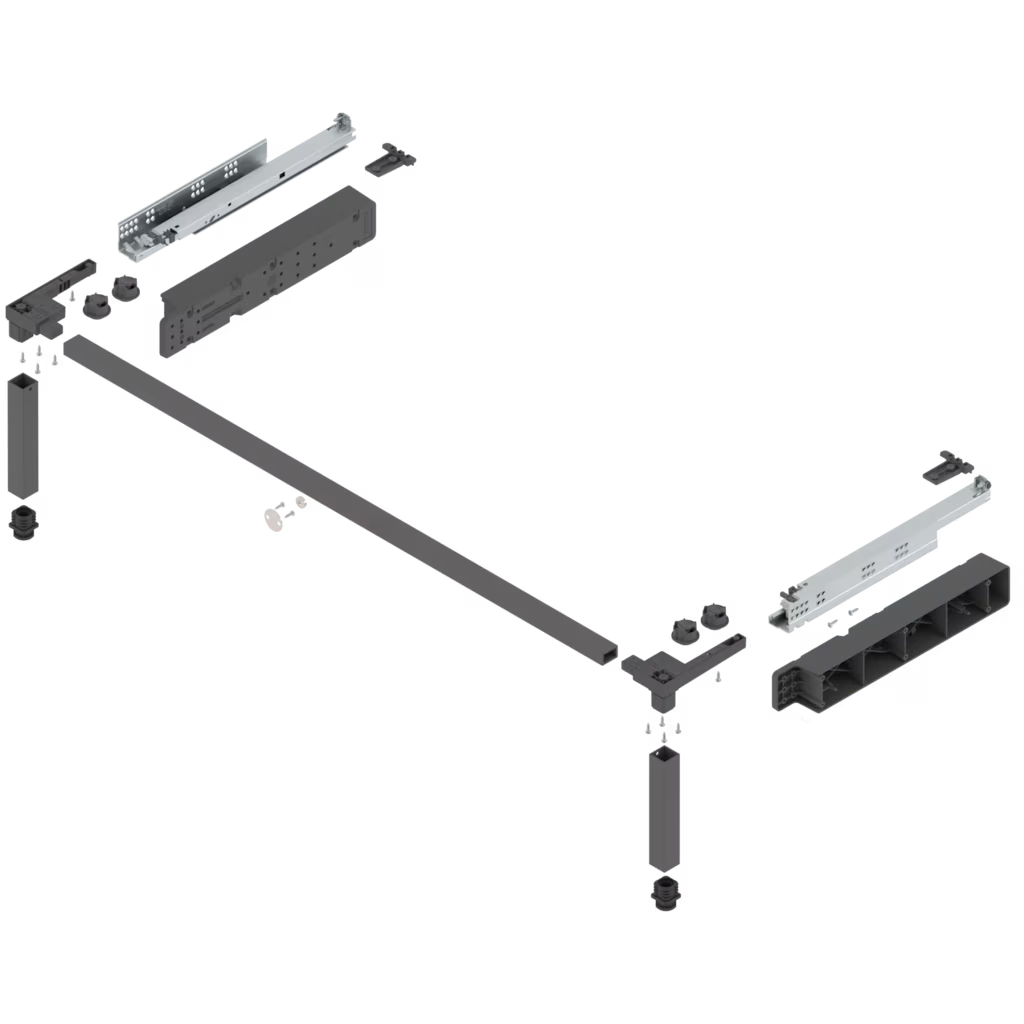 BLUM MOVENTO BLUMOTION ( soft close) SPACE STEP complete set nominal length 410 mm ,460mm - 30kg