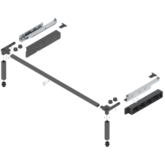 BLUM MOVENTO BLUMOTION ( soft close) SPACE STEP complete set nominal length 410 mm ,460mm - 30kg