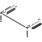 BLUM MOVENTO BLUMOTION ( soft close) SPACE STEP complete set nominal length 410 mm ,460mm - 30kg