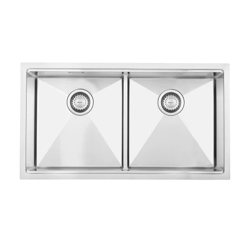 MERCER CWS3838.42 CENTRAL WORKSTATION DOUBLE BOWL WITH ACCESSORIES -STAINLESS STEEL AND GUNMETAL