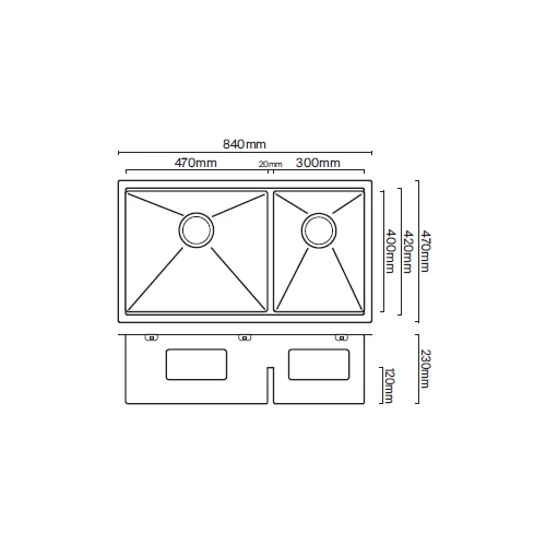 MERCER CWS4730.42 CENTRAL WORKSTATION 1 & 1/2 BOWL WITH ACCESSORIES -STAINLESS STEEL AND GUNMETAL