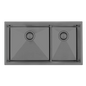 MERCER CWS4730.42 CENTRAL WORKSTATION 1 & 1/2 BOWL WITH ACCESSORIES -STAINLESS STEEL AND GUNMETAL