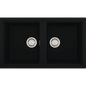 MERCER DURO GRANITE DG450-B MESSINA BLACK WITH STAINLESS WASTE