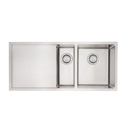 MERCER DV402 SALISBURY 1 & 1/4 DOUBLE BOWL WITH DRAINER ON THE RIGHT/LEFT