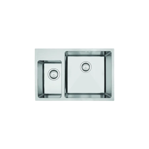 MERCER DV502 HAMPTON DOUBLE BOWL 1 & 1/2 SMALL BOWL WITH TAP LEDGE RIGHT/LEFT