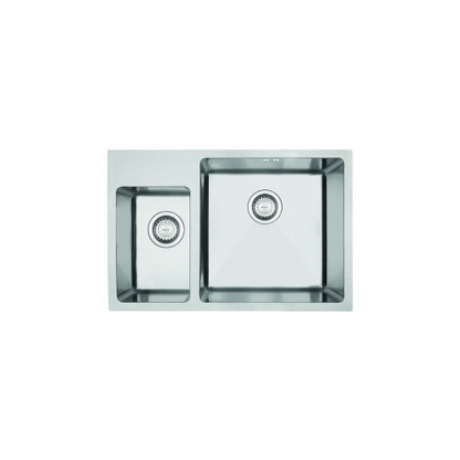 MERCER DV502 HAMPTON DOUBLE BOWL 1 & 1/2 SMALL BOWL WITH TAP LEDGE RIGHT/LEFT