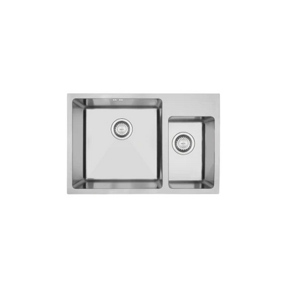 MERCER DV502 HAMPTON DOUBLE BOWL 1 & 1/2 SMALL BOWL WITH TAP LEDGE RIGHT/LEFT