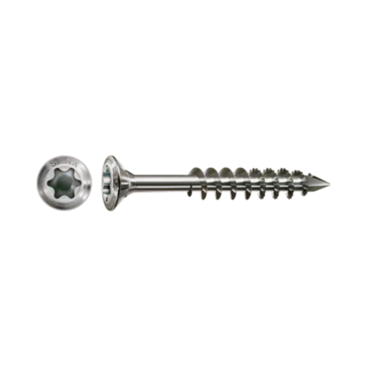 SPAX Facade Counter Sunk Head Partial Thread Stainless Steel A2 304 10G BOX OF 100