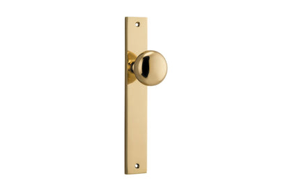 Iver Cambridge Door Knob Rose Round Concealed Fix Pair Passage Kit, Privacy Kit , Entrance Kit with High Security Lock -Polished Brass