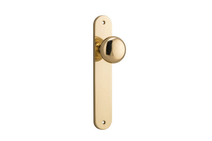 Iver Cambridge Door Knob Rose Round Concealed Fix Pair Passage Kit, Privacy Kit , Entrance Kit with High Security Lock -Polished Brass