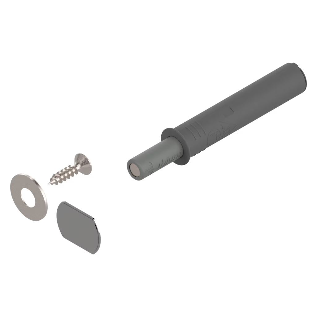BLUM SHORT TIP-ON FOR UNSPRUNG DOORS STANDARD VERSION (ALSO AVAILABLE IN  LONG VERSION), (COLORS SILK WHITE,PLATINUM GREY,TERRA BLACK.) 956.1004