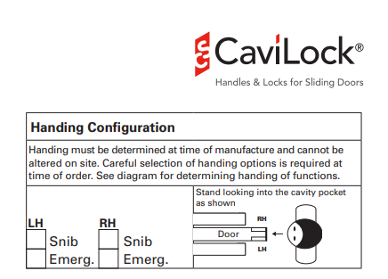 Cavity Slider For Doors Cavilock CL400 Privacy with Indicator Left Handle Snib Right Handle Emergency 40-46mm -Satin Chrome ,Satin Nickel & Bright Chrome
