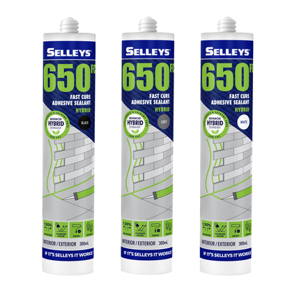 Selleys 650FC Fast Cure Adhesive Sealant 300ml - Box of 12 Cartridge or sausage