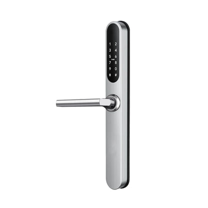 MILES NELSON COMMERCIAL D-LOCK DIGITAL BRUSHED STAINLESS AND MATT BLACK  WITH 30MM BACKSET /MORTICE LOCK