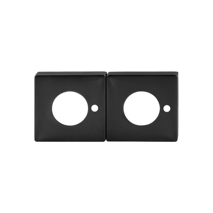 MILES NELSON DOOR HANDLES S RANGE SQUARE ROSETTE (FOR PRIVACY) - SATIN CHROME,MATT BLACK & SATIN GRAPHITE