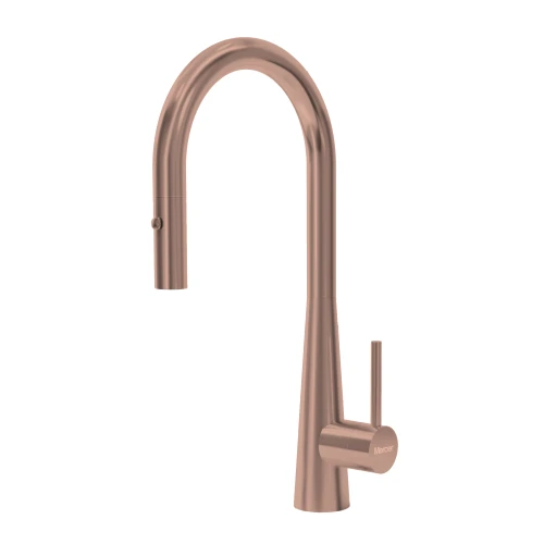 MERCER AM095 COLOGNE GOOSENECK PULLOUT SPRAY MIXER COPPER PVD